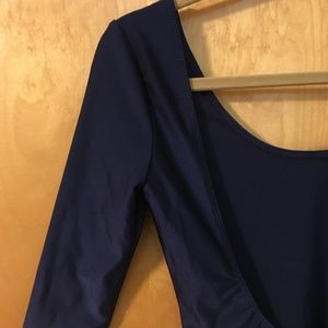 Blue Open-back Bodycon Dress